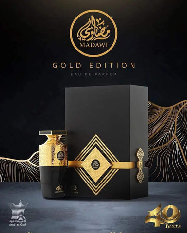 Madawi Gold Edition Unisex EDP- 100 ML (3.4 Oz) By Arabian Oud - arabian-perfumes Madawi Gold Edition Unisex EDP- 100 ML (3.4 Oz) By Arabian Oud - arabian-perfumes