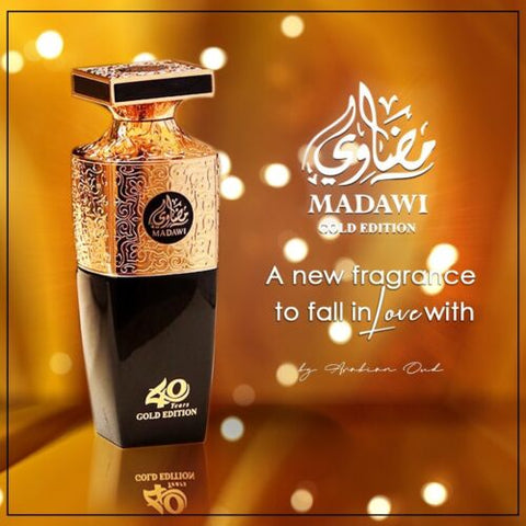Madawi Gold Edition Unisex EDP- 100 ML (3.4 Oz) By Arabian Oud - arabian-perfumes Madawi Gold Edition Unisex EDP- 100 ML (3.4 Oz) By Arabian Oud - arabian-perfumes