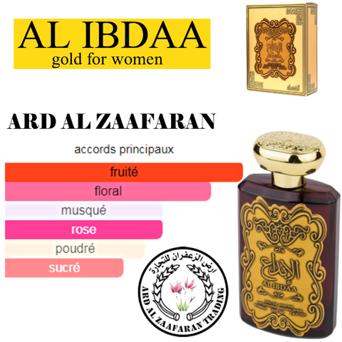 Ard Zaafaran's AL IBDAA GOLD - Women's Luxury Fragrance - arabian-perfumes