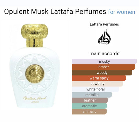 Lattafa Opulent Musk for Women EDP | Woody & Musky Fragrance 3.4 Ounce - arabian-perfumes